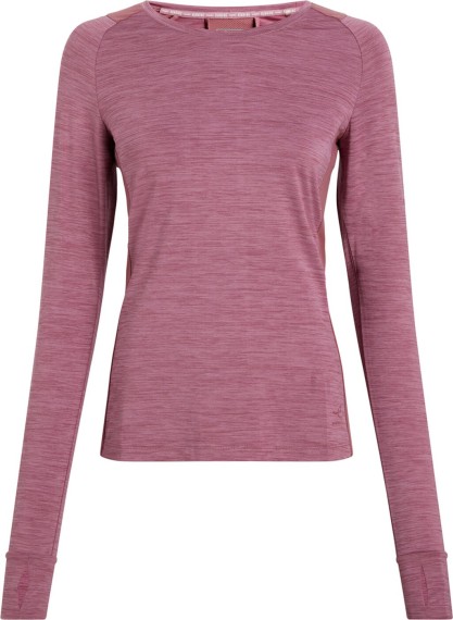 ENERGETICS Da.-Langarmshirt Evii L/S W MELANGE/RED WINE/VIO